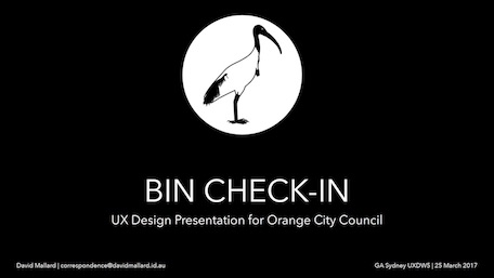 OCC Bin Check-In UX presentation title page